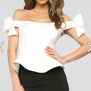 Peplum off shoulder from Fashion Nova